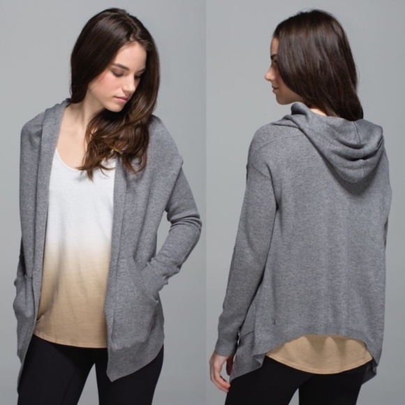 Cozy Lululemon Cabin Yogi Wrap Heathered Grey Gray - Picture 6 of 8